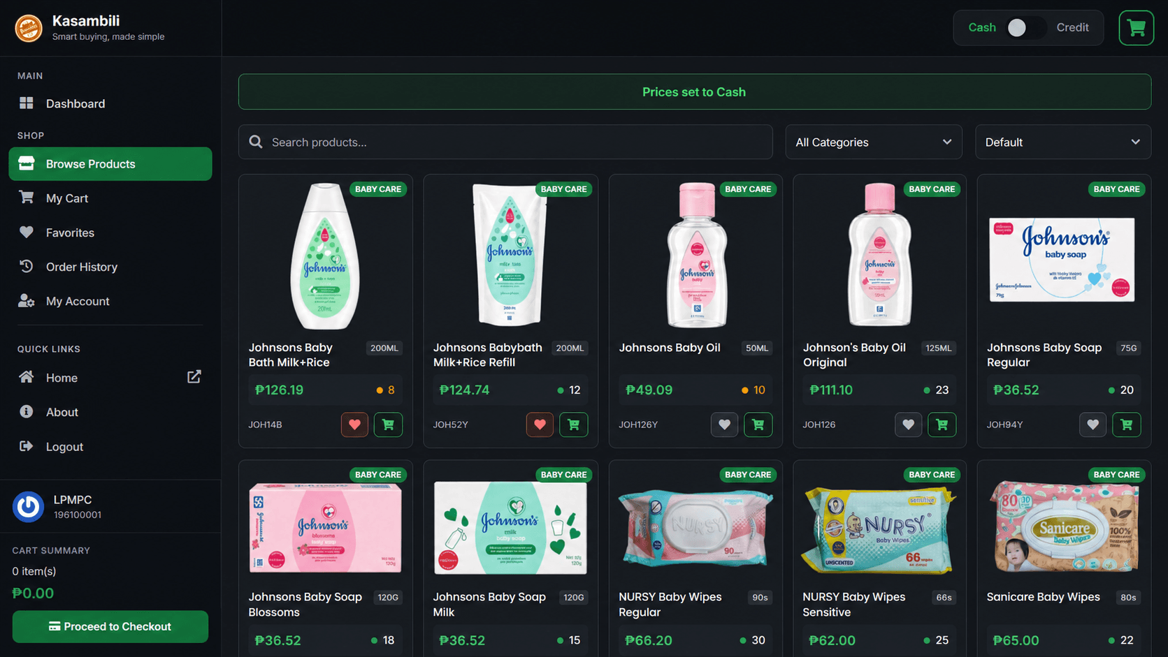 Kasambili Dashboard